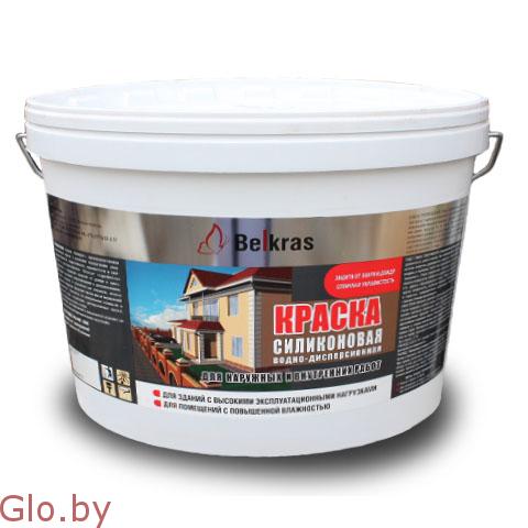 Краска для наружных и внутренних работ силиконовая «Белкрас» от 4,75 руб. за 1 кг.